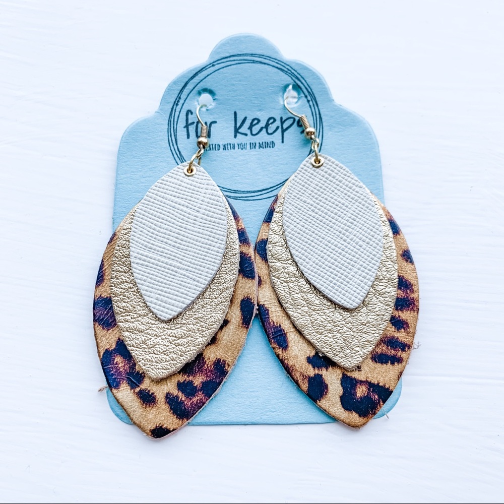 For Keeps Boutique Genuine Leather Earrings